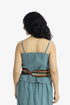 Velvet cord belt with metal tassels
