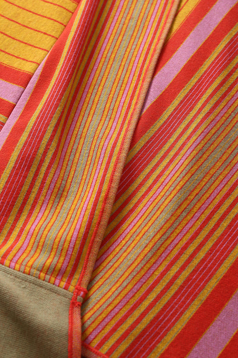 Pant skirt in striped jacquard cotton blend