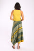 Pant skirt in striped jacquard cotton blend