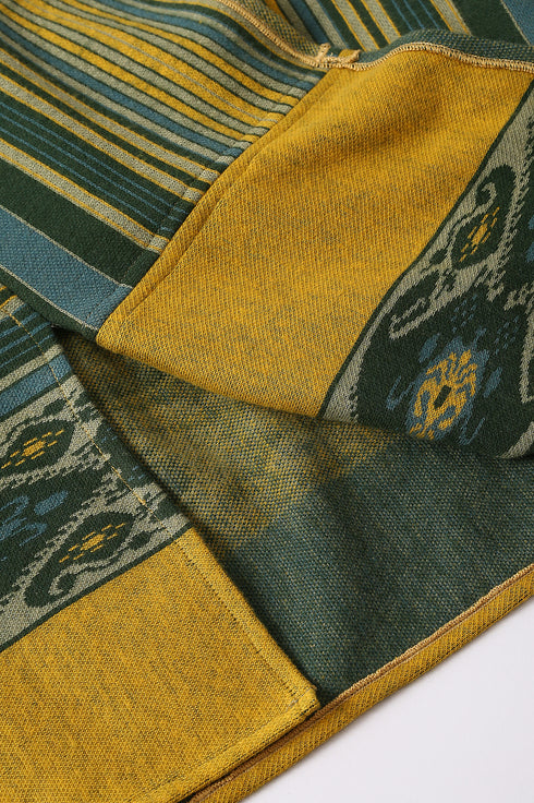 Pant skirt in striped jacquard cotton blend