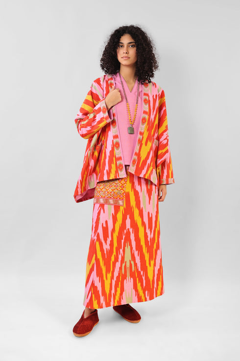 Wrap around skirt with one big pocket