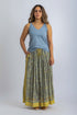 Printed Egyptian cotton gauze long skirt