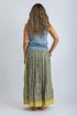 Printed Egyptian cotton gauze long skirt