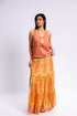 Long layered Egyptian cotton voile skirt