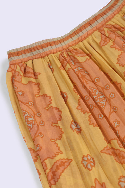 Long layered Egyptian cotton voile skirt
