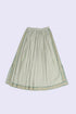 Wide skirt in Egyptian cotton voile with pockets