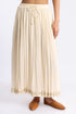 Wide skirt in Egyptian cotton voile with pockets