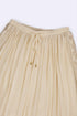 Wide skirt in Egyptian cotton voile with pockets