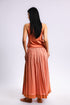 Wide skirt in Egyptian cotton voile with pockets