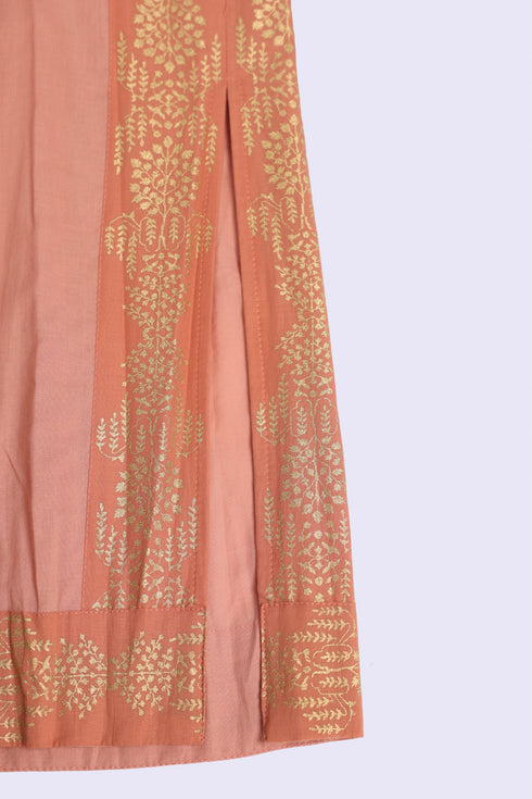 Wide skirt in Egyptian cotton voile with pockets