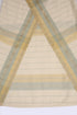 Long wrap skirt in woven striped cotton with gold thread