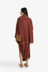 Jacquard skirt pants with twisted hem