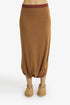 Jacquard skirt pants with twisted hem