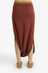 Jacquard skirt pants with twisted hem