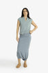 Jacquard skirt pants with twisted hem