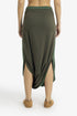 Jacquard skirt pants with twisted hem