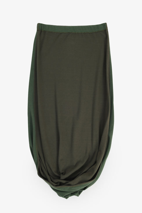 Jacquard skirt pants with twisted hem