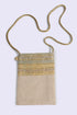 Small cross bag in metallic printed cotton Canvas
