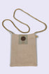 Small cross bag in metallic printed cotton Canvas