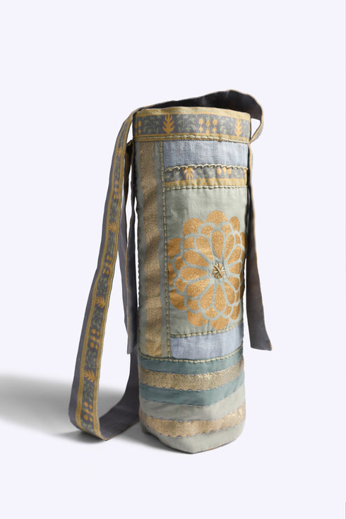 Cylinder patchwork shoulder bag