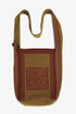Hand embroidered jacquard messenger bag with pocket