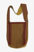 Hand embroidered jacquard messenger bag with pocket