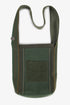 Hand embroidered jacquard messenger bag with pocket