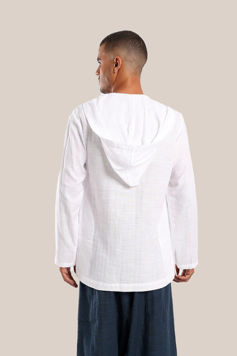 Hooded Shirt with button down front and back