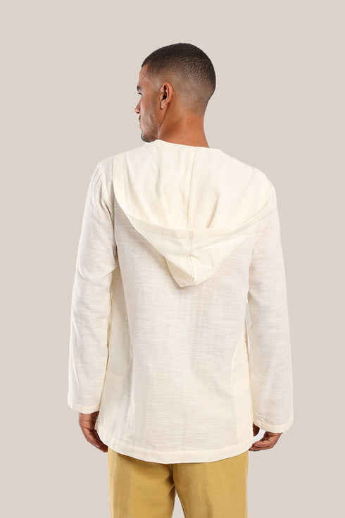 Hooded Shirt with button down front and back