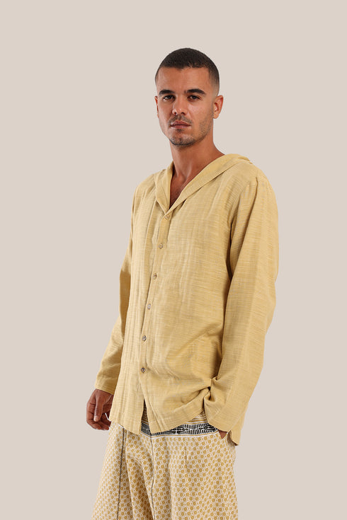 Hooded Shirt with button down front and back