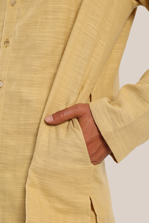 Hooded Shirt with button down front and back