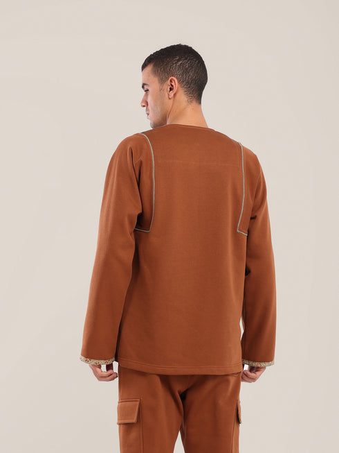 Long sleeves round neck cotton Milton sweater