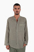 Shirt in printed cotton gauze with button down