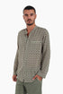 Shirt in printed cotton gauze with button down