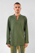 Sweater in cotton blend faux cashmere with round half collar
