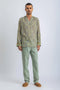 Printed Egyptian cotton gauze hooded shirt