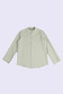 Essential linen shirt with stand collar