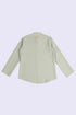 Essential linen shirt with stand collar