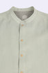 Essential linen shirt with stand collar