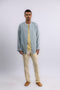 Essential linen shirt with stand collar