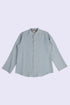 Essential linen shirt with stand collar