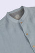 Essential linen shirt with stand collar