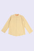 Essential linen shirt with stand collar