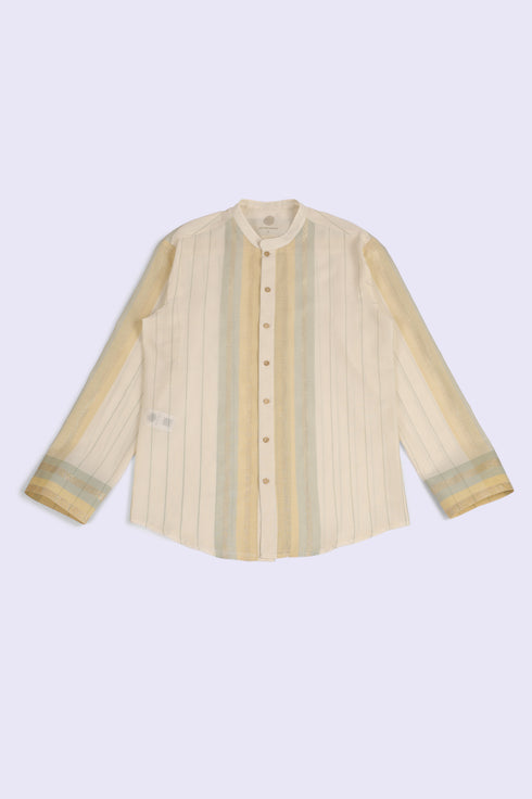 Lustre woven cotton shirt