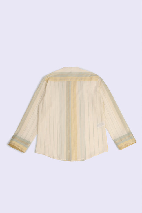 Lustre woven cotton shirt