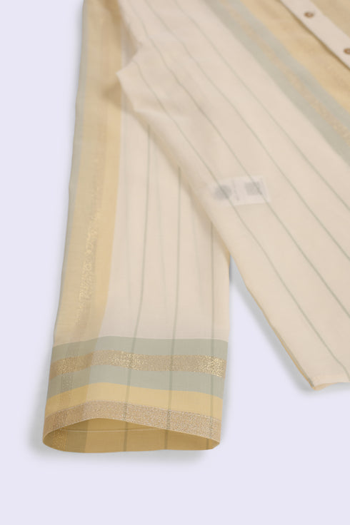 Lustre woven cotton shirt