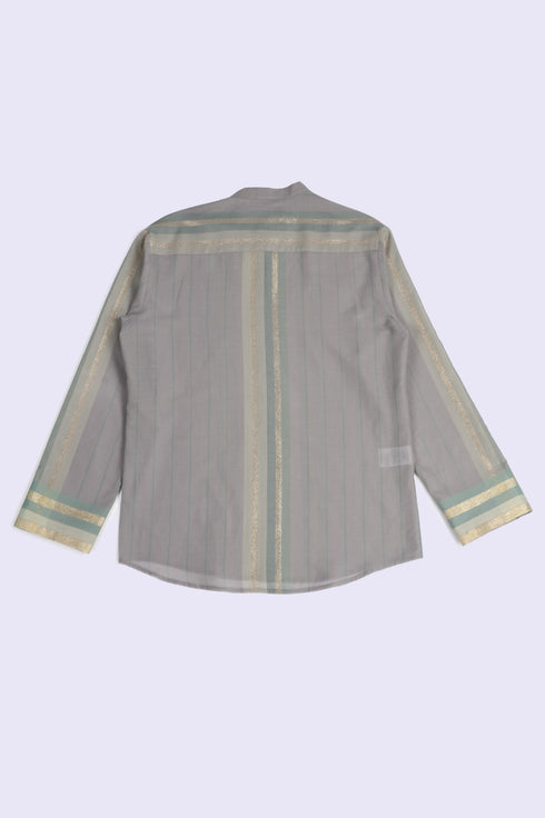 Lustre woven cotton shirt