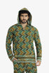Men’s hooded sweater with V neckline