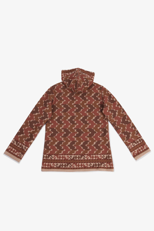 Men’s hooded sweater with V neckline