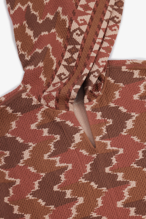 Men’s hooded sweater with V neckline